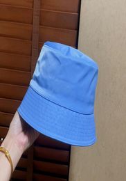 Nylon Sky Blue Metal Studed Sun Bucket Hat Women Men Brim Cap Bucket Hats5979193