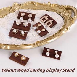 Jewellery Pouches Ins Walnut Wood Earring Display Stand Board High Quality Wooden Rack Storage Bracket Shooting Props