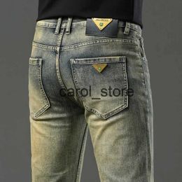 Men's Pants Jeans Mens Denim Pants Slim Fit Retro Stretch 2023 Winter Autumn Trousers for Man Streetwear Moto Biker Jeans High Quality J231208