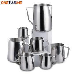 Milk Jugs Non Stick Stainless Steel Milk Frothing Pitcher Espresso Coffee Barista Craft Latte Cappuccino Cream Frothing Jug Pitcher 231211