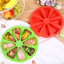 Baking Moulds Silicone Pizza Cake Mould 8 Triangle Cavity Pan For Brownies Muffins Cheesecake Cornbread DIY Scone Trays Kitchen Bakeware