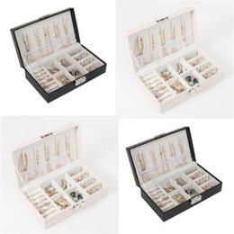 Fashion Women Portable Travel Jewellery Box Organiser Velvet Ornaments Storage Case Gift Box3119