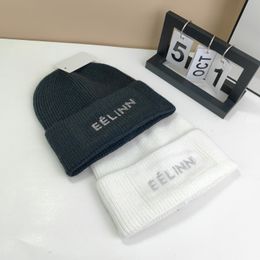 Knitted Beanie Women Luxury Letter Glitter Casual Skull Caps Winter Outdoor Men's Hats Gift Couple Accessories