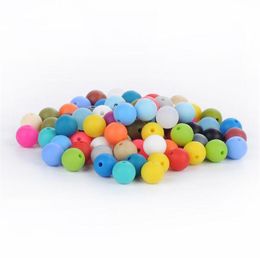 12mm Silicone Beads Food Grade Teething Beads Nursing Chewing Round Loose Beads Colorful DIY Necklace Teether Jewelry Sensory Acce2734576