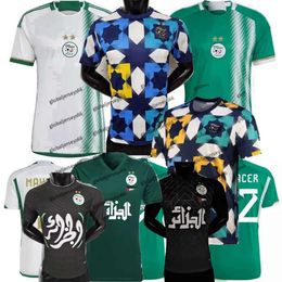 Player Fans 22 2023 2024 Algeria Soccer Jerseys Two Stars DELORT OUNAS BENTALEB MAHREZ BELAILI SLIMANI BENNACER BENSEBAINI National Team _Jersey