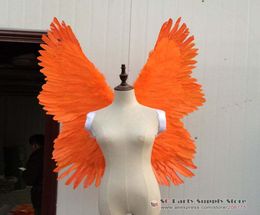 Costume Orange angel feather wins Opening show Catwalk shows props fit for adultchild 10085cm EMS 9706282