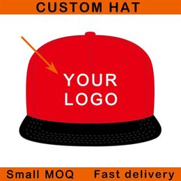 Custom baseball hat small MOQ order flat brim full close fitted 3D fashion embroidery trucker basketball football golf tennis spor211V