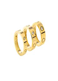 Love Screw Rings Classic Luxury Designer for Women Men Band Ring Stainless steel Silver Gold Rose Woman Jewelry Gift2243955