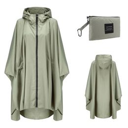Rain Poncho Jacket Coat Hooded for Adults with Pockets Waterproof Rain Gear Printed Raincoats match storage pouch plus size XXL Li235w