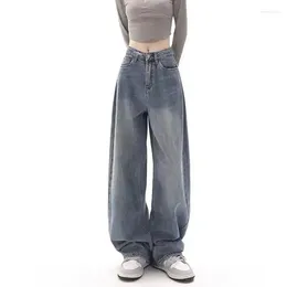 Women's Jeans Baggy Women High Waisted Wide Leg Denim Pants Light Blue Loose Trousers 2024 Korean Casual Streetwear Y2K Fashion