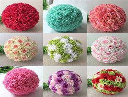 Rose balls 1540cm Wedding Silk Pomander Kissing Ball decorate flower artificial flower for wedding garden market decoration5119107