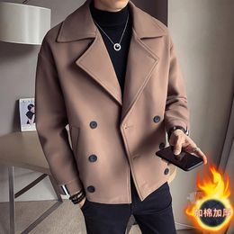 Men's Wool Blends Brand Men's Jackets Wool Overcoat for Male Long Suit Woollen Windbreaker Men Coat Outer Wear Man Jacket Clothing S-5XL 231211