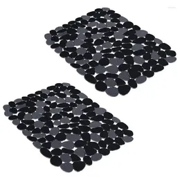 Table Mats 2 PCS Pebble Sink Mat Dish Drying Pad Protectors Fashionable Cover Water-proof For Kitchen