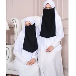 Ethnic Clothing Muslim Hijab Chiffon Veil Monochromatic Scarf Islamic Turban Dubai Middle East Malaysia Face Cover Mask
