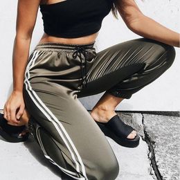 Women's Pants Fashion Women Joggers Casual Loose Side Striped Long Sweatpants Trousers Leggings Sweat Wear Plus Size M-XL