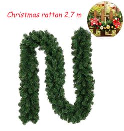 Christmas Artificial Garland Wreath 17m18m27m Green Xmas Home Party Christmas Decor Rattan Hanging Ornament For Kids9691163