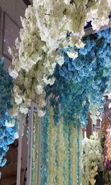 Beautiful Artificial Cherry Blossoms Branch Flower Silk Wisteria Vines for Home Wedding Decoration Flower Bouquet 5pcs9118720