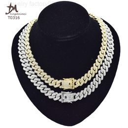 Factory wholesale high quality diamond Cuban chain jewelry set necklace bracelet setset men moissanite chain