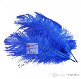 Whole 100pcslot 1214inch3035cm Royal Blue Ostrich Feather plume for wedding centerpiece home decor1101856