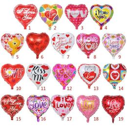 18 inch inflatable air ballons heart shape helium balloon wedding decoration foil balloons love ballons whole2899