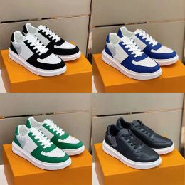 top quality Casual Shoes Trainer Sneaker Men Causal Fashion Woman Leather Lace Up Platform Sole Sneakers White Black mens womens Luxury