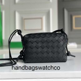 2023bvs Venetaasbottegas Handbag Pure Hand Woven Sheepskin Small Square Bag Underarm Bag Single Shoulder Crossbody Bag Handheld Bag Mobile Phone Women's Bag cy