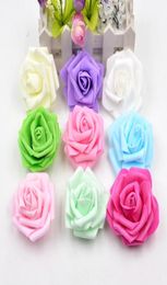 100pcs 7cm Artificial Flower High Quality Foam Rose Handmade Flower Wedding Decoration DIY Clipboard Puff3103225