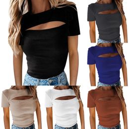 Women's T Shirts Women Shirt Ladies Short Sleeve Round Neck Top Solid Lace For Long Womens Loose Fitting Tops