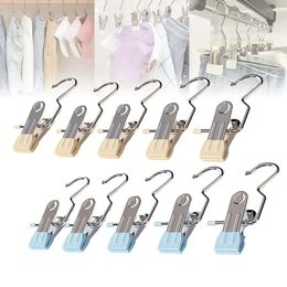 5pcs Clothes Clips Beach Towel Pegs Clothespin Clips Space-Saving Hanger Pants Storage Hanger Wardrobe Hook Clothespin Hat Clip