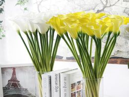 Artificial Flowers Wedding Decoration Pu Calla Lily Flower Bouquets Home Autumn Plants Fake Floral Party Supplies6350030