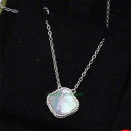 vans clovers necklace 100 925 silver jewellery 18k clover necklace classic fashion natural stone agate pendant vintage gift