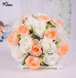 18 Heads Wedding Bouquet Flowers Marriage Accessories Small Bridal Bouquet Silk Roses Wedding for Bridesmaids Decoration8667458