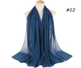 High Quality Scarves Monochrome Chiffon bubble scarf headdress women039s headdress shawl scarf2668625