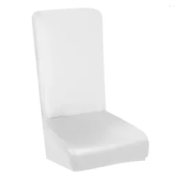 Chair Covers Dining Table Protector Cover Protective Waterproof PU Seat Backrest Pad White Accessory