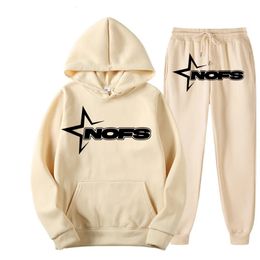Men s Hoodies Sweatshirts 2023 Nofs Y2k Baggy 2 Pieces Sets Suit Pants Men Harajuku Hip Hop Fashion Punk Rock Gothic Sweatpants Suits Sportswear 231208