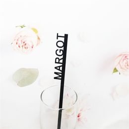 Other Event Party Supplies 100PCS Personalized Laser Drink Name Stir Stirrers Cocktail Acrylic Party Swizzle Sticks Custom Name 231208