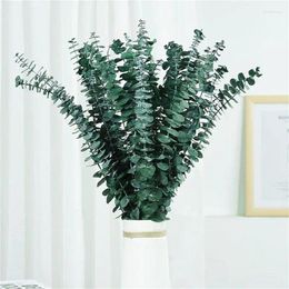 Decorative Flowers 10pcs Artificial Eucalyptus Leaves Fake Green Leaf Branches For Wedding Party Garden Table Decoration Christmas Home