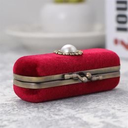 Retro Lipstick Box Lip Organizer Bag Durable Cosmetic Storage Case With Mirror Red Random Inner Color Boxes & Bins1847