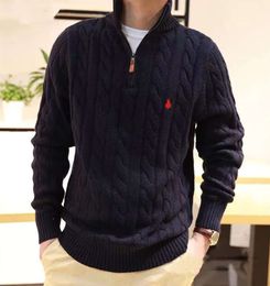 Winter mens hoodies sweatshirts turtleneck knit sweater long sleeve zipper hoody sweaters polo printed clothing ralphs 222