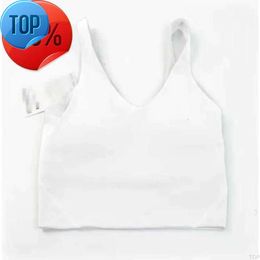 2023Yoga outfit lu-20 U Type Back Align Tank Tops Gym Clothes Women Casual Running Nude Tight Sports Bra Fitness Beautiful Underwear Vest Shirt JKL12