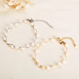 Link Bracelets Handwoven Adjustable Fashion Design Full Sky Star Freshwater Pearl Bracelet