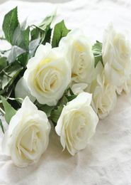 12pcslot Artificial Flowers Latex Real Touch Rose Flowers Wedding Bouquet Home Party Fake Flowers Decor Rose Party Supplies8521516