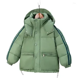 Down Coat Children Jacket Autumn And Winter Thickened Hooded Casual Sport Padding Parkas Boy Girl Warm Fluffy Outerwear For 4-13Y