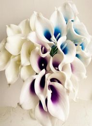 REAL TOUCH Callas 108P 35cm1378quot Artificial Flowers Calla Lilies PU Flower whiteblackcoralpurple for DIY Bride Bouquet W2591585