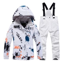 Other Sporting Goods Children's Snow Suit Wear Outdoor Waterproof Windproof Warm Costume Winter Snowboarding Ski Jacket Strap Pant Boy's and Girls 231211