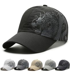 Adult Hat Chinese Printed Dragon Quick Drying Baseball Cap Mesh Polyester Outdoor Sunscreen Summer Couple Caps for Men Women4381273