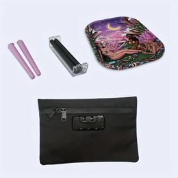 1set, Travel Smoking Set, Smell-proof Travel Bag, Rolling Machine, Rolling Tray, Protective Storage Tube, Household Gadget, Christmas Gifts, Halloween Gifts