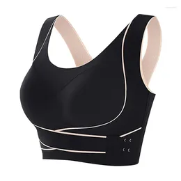 Yoga Outfit Women Push Up Sports Bra Adjustable Buckle Wireless Bras Shockproof Gym Underwear Vest For Running Sport Tops