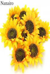 30pcs Large 14cm Artificial Silk Sunflower Flower Heads For Home Wedding Decoration DIY Scrapbook Christmas Party Craft Supplies9944245