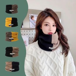 Scarves Winter Scarf For Warmth Unisex Neck Ring Knitted Wool Fur Women Kids Outdoor Face Cover Thick Warm Easy